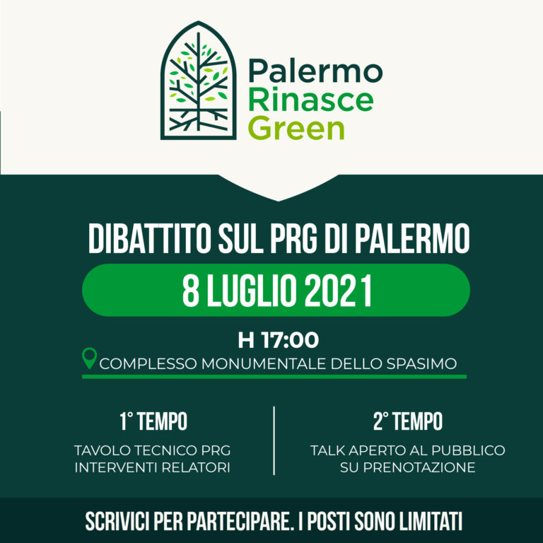 PRG, Palermo, Rinasce, Green. Giampiero Trizzino e Roberta Schillaci (M5S) chiamano a raccolta cittadini e tecnici per ridisegnare la città